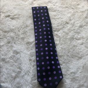 Black and purple dots tie